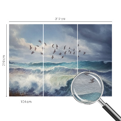 Vliestapete fürs Schlafzimmer Meereswellen