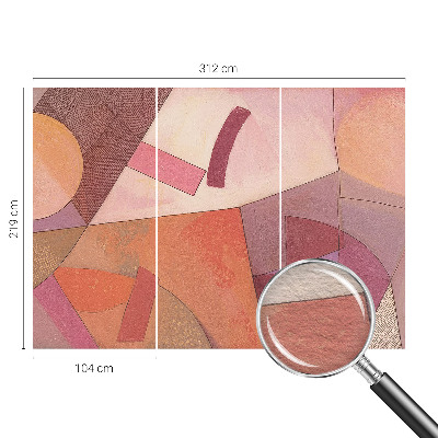 Moderne Vlies-Fototapete mit farbenfrohen Formen als Wanddekoration