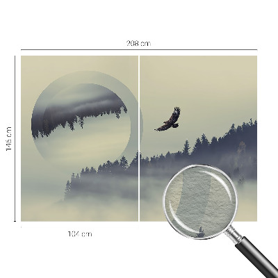 Bedruckte Vlies-Fototapete mit Motiv einer Waldlandschaft