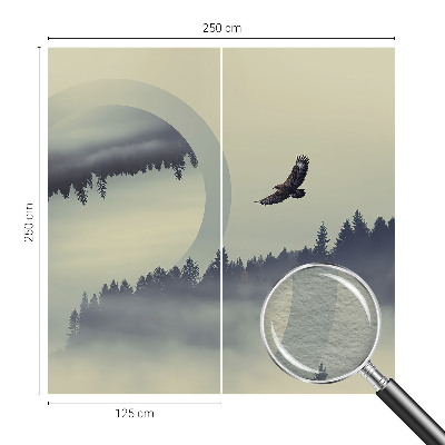 Bedruckte Vlies-Fototapete mit Motiv einer Waldlandschaft