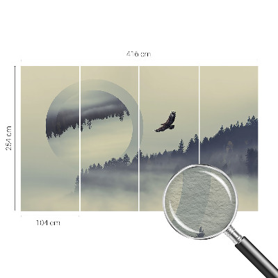 Bedruckte Vlies-Fototapete mit Motiv einer Waldlandschaft