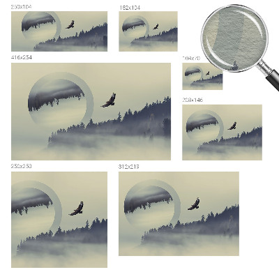 Bedruckte Vlies-Fototapete Waldlandschaft