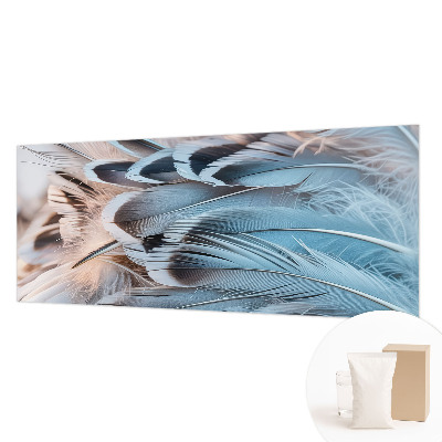 Bildtapete mit blauem Federdesign