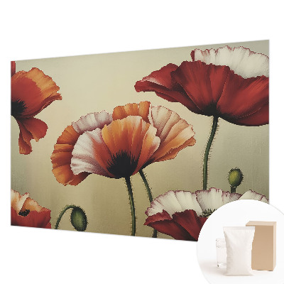 Fototapete nach Maß mit fröhlichem Mohnblumen-Motiv