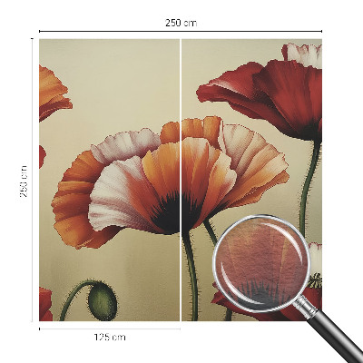 Fototapete nach Maß mit fröhlichem Mohnblumen-Motiv