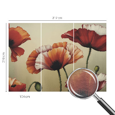 Fototapete nach Maß mit fröhlichem Mohnblumen-Motiv