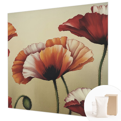 Fototapete nach Maß mit fröhlichem Mohnblumen-Motiv