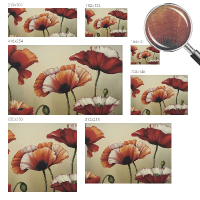 Fototapete nach Maß mit fröhlichem Mohnblumen-Motiv