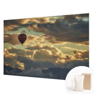 Fototapete mit Heißluftballons über den Wolken