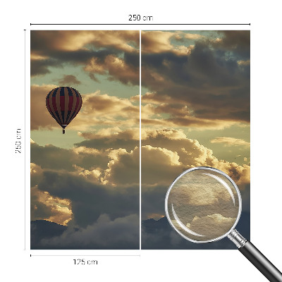 Fototapete mit Heißluftballons über den Wolken