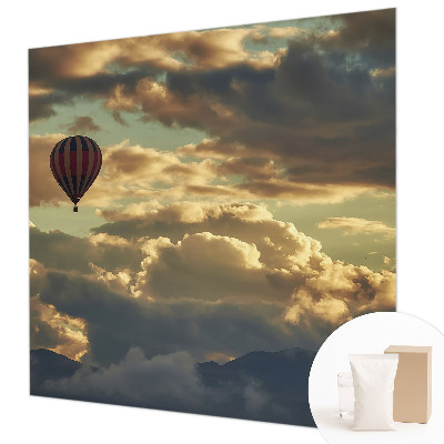 Fototapete mit Heißluftballons über den Wolken
