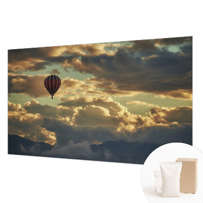 Fototapete mit Heißluftballons über den Wolken