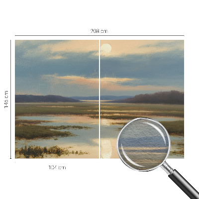 Fototapete fürs Wohnzimmer mit atmosphärischer Landschaft