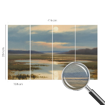 Fototapete fürs Wohnzimmer mit atmosphärischer Landschaft