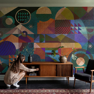 Fototapete aus Vlies mit geometrischem Kunstmotiv