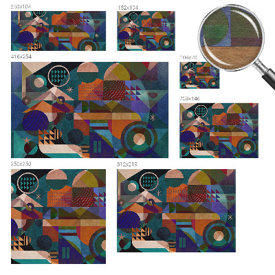 Fototapete aus Vlies mit geometrischem Kunstmotiv