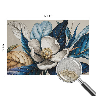 Vlies-Fototapete fürs Schlafzimmer mit elegantem Blumenmotiv