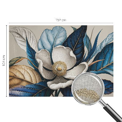 Vlies-Fototapete fürs Schlafzimmer mit elegantem Blumenmotiv