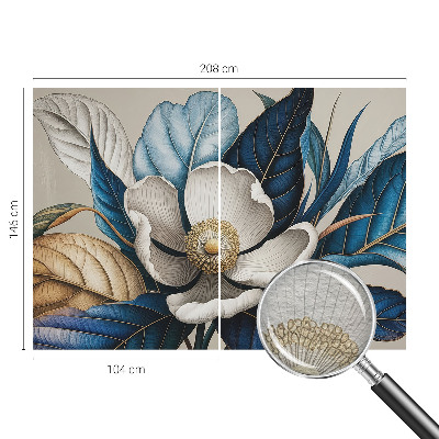 Vlies-Fototapete fürs Schlafzimmer mit elegantem Blumenmotiv