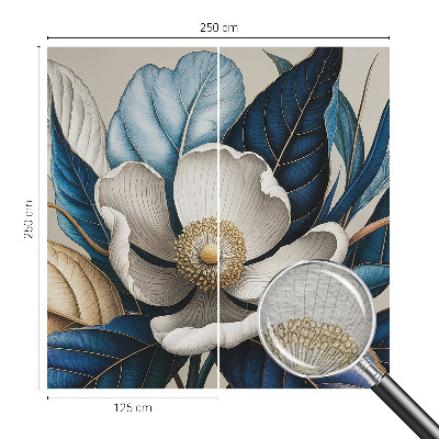 Vlies-Fototapete fürs Schlafzimmer mit elegantem Blumenmotiv