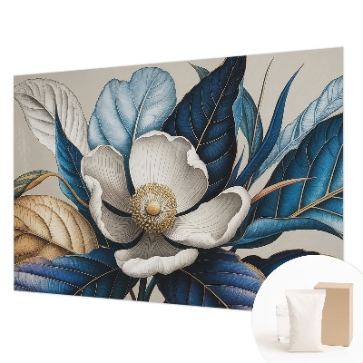 Vlies-Fototapete fürs Schlafzimmer mit elegantem Blumenmotiv
