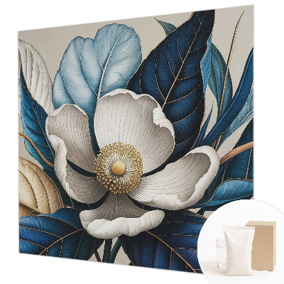 Vlies-Fototapete fürs Schlafzimmer mit elegantem Blumenmotiv