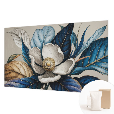Vlies-Fototapete fürs Schlafzimmer mit elegantem Blumenmotiv