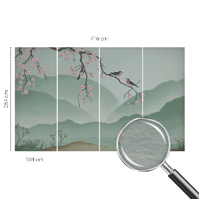 Vlies-Fototapete fürs Wohnzimmer Japanische Serenade