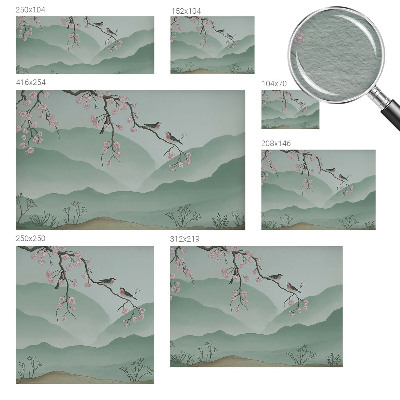 Vlies-Fototapete fürs Wohnzimmer Japanische Serenade