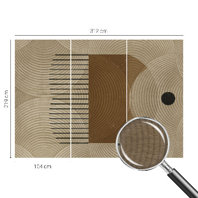 Vliestapete fürs Wohnzimmer mit geometrischem Harmoniemuster