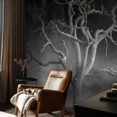 Moderne Vlies-Fototapete mit Motiv 'Nebelbaum'