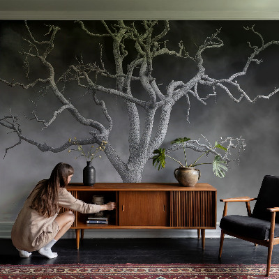 Moderne Vlies-Fototapete mit Motiv 'Nebelbaum'