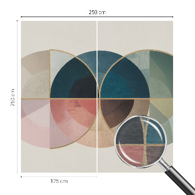 Dekorative Wand-Fototapete mit einem geometrischen, eleganten Muster
