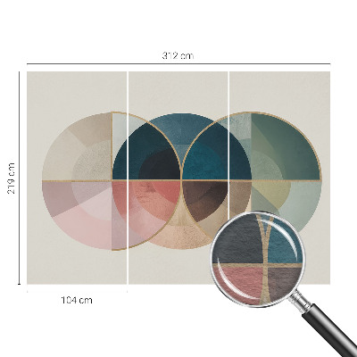 Dekorative Wand-Fototapete mit einem geometrischen, eleganten Muster
