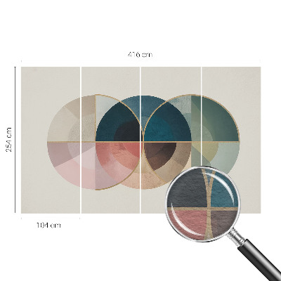 Dekorative Wand-Fototapete mit einem geometrischen, eleganten Muster