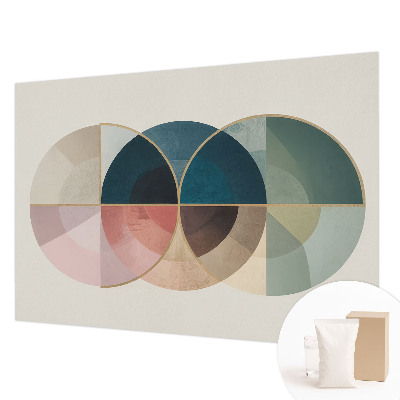 Dekorative Wand-Fototapete mit einem geometrischen, eleganten Muster
