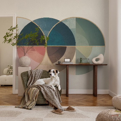 Dekorative Wand-Fototapete mit einem geometrischen, eleganten Muster
