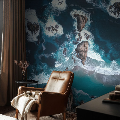 Fototapete fürs Wohnzimmer mit Motiv von Meereswellen