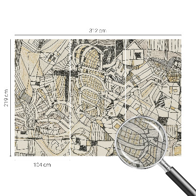 Vlies-Fototapete nach Maß mit geometrischer abstrakter Gestaltung
