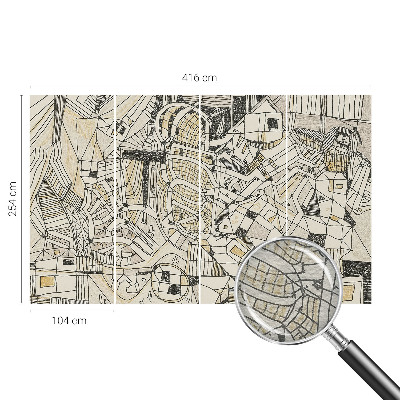 Vlies-Fototapete nach Maß mit geometrischer abstrakter Gestaltung