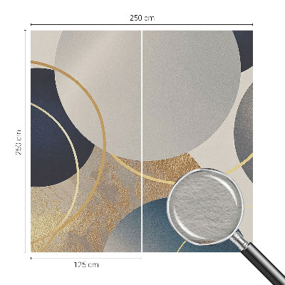 Vliestapete fürs Wohnzimmer mit einem Muster aus kreativen Kreisen