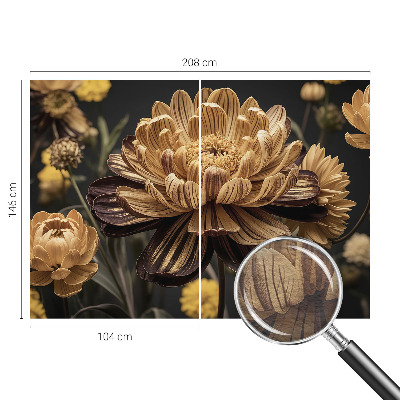 Wand-Fototapete mit floralem Motiv in eleganter Optik