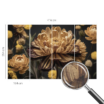 Wand-Fototapete mit floralem Motiv in eleganter Optik