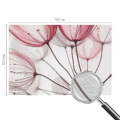 Vlies-Fototapete fürs Wohnzimmer mit zarten Blumensilhouetten als Wandmotiv