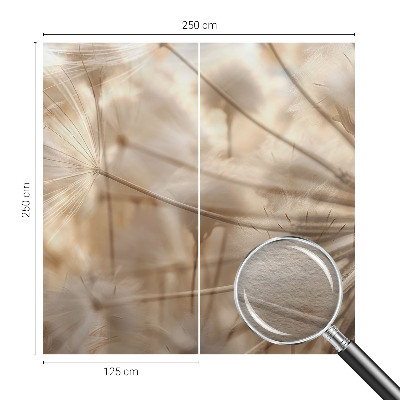 Fototapete mit zarten Löwenzahnblüten