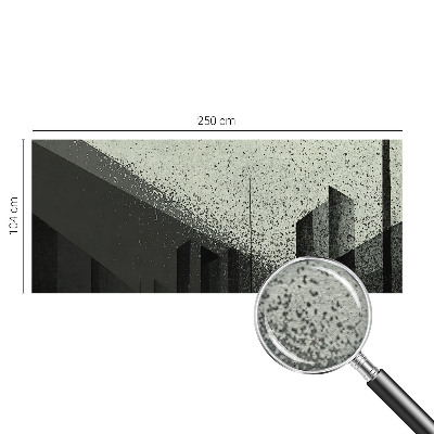 Wandtapete mit geometrischem Stadtmotiv