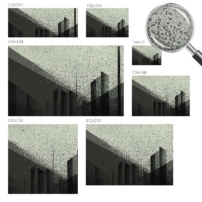 Wandtapete mit geometrischem Stadtmotiv
