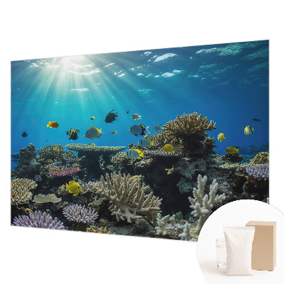 Vlies-Fototapete fürs Schlafzimmer mit einem Motiv der Unterwasserwelt