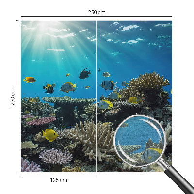 Vlies-Fototapete fürs Schlafzimmer mit einem Motiv der Unterwasserwelt