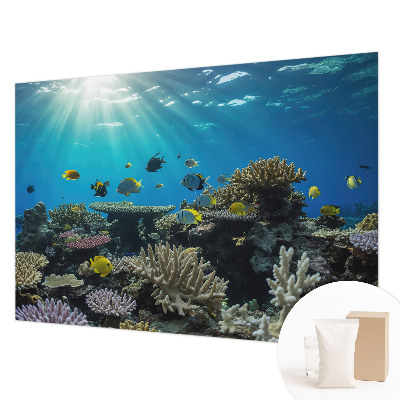 Vlies-Fototapete fürs Schlafzimmer mit einem Motiv der Unterwasserwelt